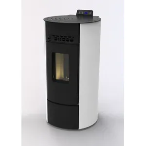 C STUFA PELLET ROUND ARGE 9 BIANCO