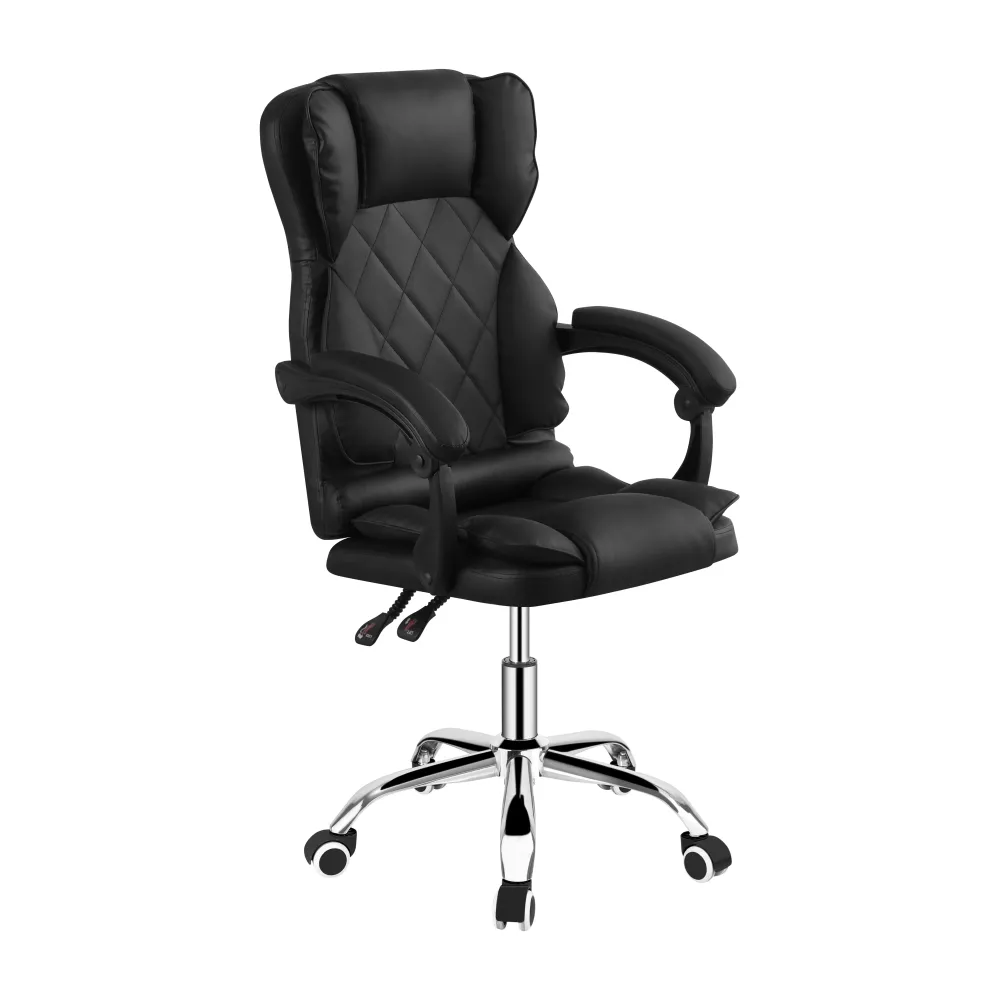 POLTRONA DIREZIONALE A GAS C/BRACCIOLI MILO NERO