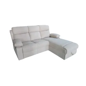 DIVANO ANGOLARE 3P RECLINER PENISOLA SX BEIGE