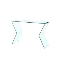 CONSOLLE IN VETRO TRASPARENTE 120X40X79 CM (2,0 PZ)