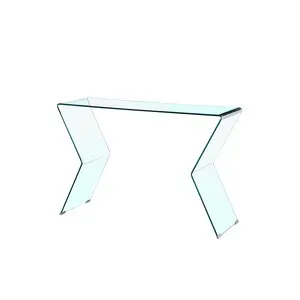 CONSOLLE IN VETRO TRASPARENTE 120X40X79 CM (2,0 PZ)