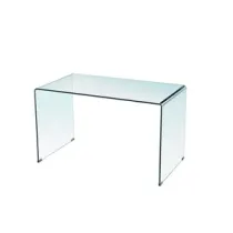 SCRIVANIA IN VETRO TRASPARENTE 110X55X74 CM (2,0 PZ)