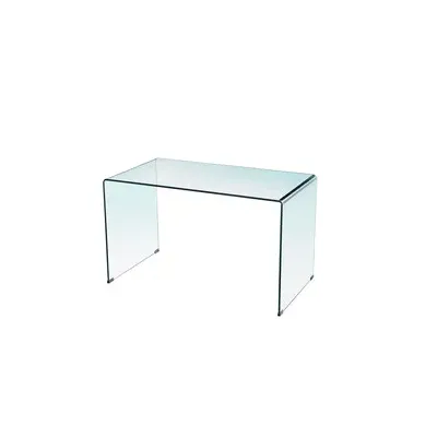 SCRIVANIA IN VETRO TRASPARENTE 110X55X74 CM (2,0 PZ)