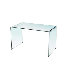 SCRIVANIA IN VETRO TRASPARENTE 126X70X74 CM (2,0 PZ)