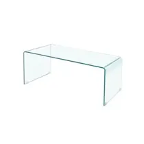 TAVOLINO IN VETRO TRASPARENTE 80X45X43 CM (2,0 PZ)