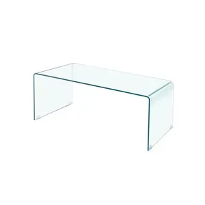 TAVOLINO IN VETRO TRASPARENTE 100X48X43 CM (2,0 PZ)