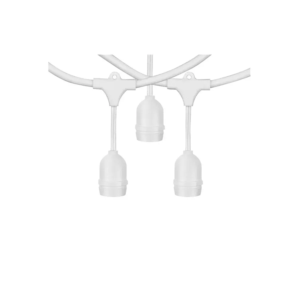 LUMINARIA 10 M CON 10 PORTALAMPADA BIANCA