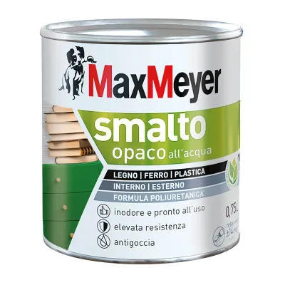 MAX SMALTO ALLACQUA POLIURETANICO OPACO LT.0,750 MARRONE