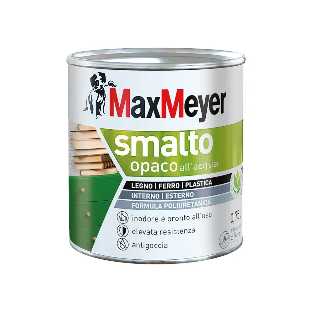 MAX SMALTO ALLACQUA POLIURETANICO OPACO LT.0,750 MARRONE