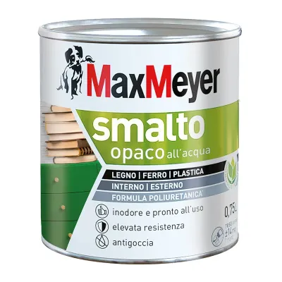 MAX SMALTO ALLACQUA POLIURETANICO OPACO LT.0,750 NERO