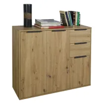 MOBILE MULTIUSO TRE ANTE + DUE CASSETTI LINEA 'ESPRESSO' cm.106 x 35