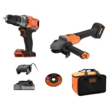 B+D KIT TRAPANO C/PERC + SMERIGLIATRICE 18V + ACC