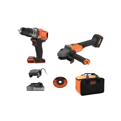 B+D KIT TRAPANO C/PERC + SMERIGLIATRICE 18V + ACC