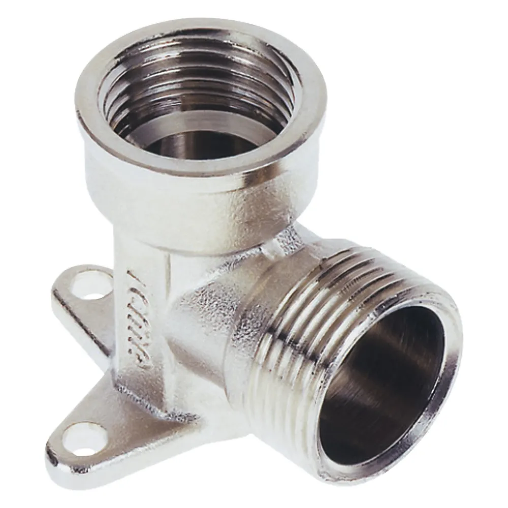 RACCORDO A STRINGERE CURVO CON FLANGIA 3 FORI 'ART. 539' 16 x 1/2 - femmina