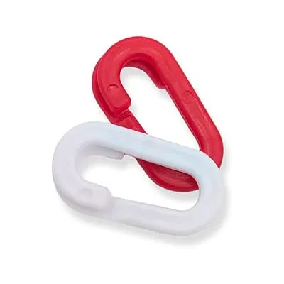 ANELLO DI GIUNZIONE PER CATENA SEGNALETICA IN PLASTICA mm 8 - blister da 15 pezzi