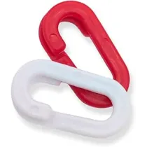 ANELLO DI GIUNZIONE PER CATENA SEGNALETICA IN PLASTICA mm 6 - blister da 20 pezzi