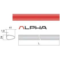 BARRA DI SPINTA PER MANIGLIONE ANTIPANICO lunghezza mt.1,20