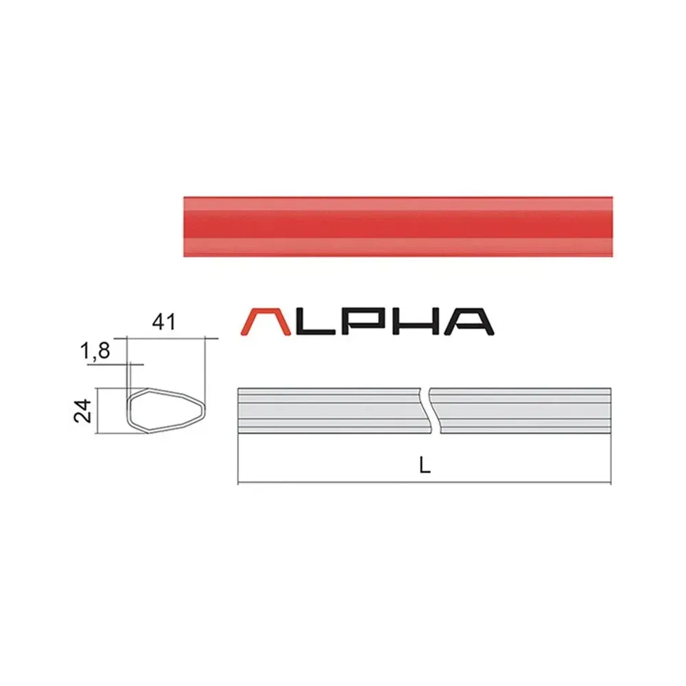 BARRA DI SPINTA PER MANIGLIONE ANTIPANICO lunghezza mt.1,20