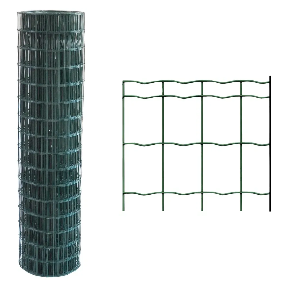 RETE ELETTROSALDATA PLASTIFICATA 76,2 x 63,5 Filo Ø mm. 1,6/2 - H. cm 180 x mt. 25