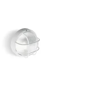 PLAFONIERA TONDA GRIGLIA BIANCO