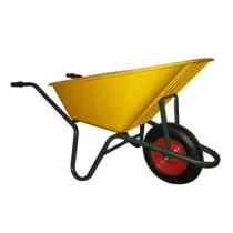 CARRIOLA SMONTATA C/VASCA IN PLASTICA 100 L GIALLO
