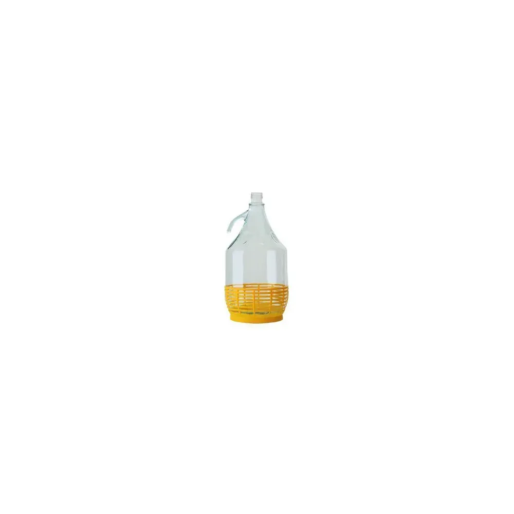 DAMIGIANA DAMA VETRO C/CESTINO 5 L P/TAPPO A VITE (6,0 PZ)
