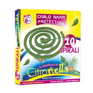 CITRONELLA SPIRALI C/SUPPORTO 10 PZ