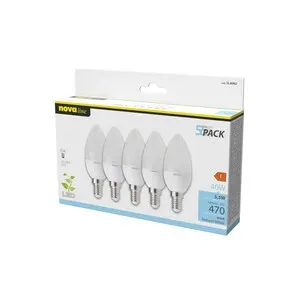 NOVA LAMPADA LED OLIVA E14 4,9W 4000K 5 PZ