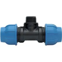 RACCORDO POLIPROP TEE MAS D 40 X 11/4 X 40MM (5,0 PZ)