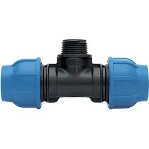 RACCORDO POLIPROP TEE MAS D 40 X 11/4 X 40MM (5,0 PZ)