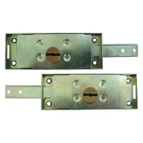 SERRATURA LATERALE PER SERRANDA art.8632.4 - dx doppia mappa - catenaccio piegato