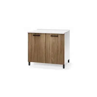 KIT CUCINA BASE 2 ANTE 80X50XH85 CM NOCE