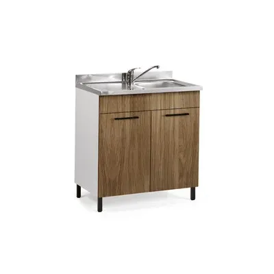 KIT CUCINA BASE 2 ANTE 80X50XH85 CM S/LAVELLO NOCE
