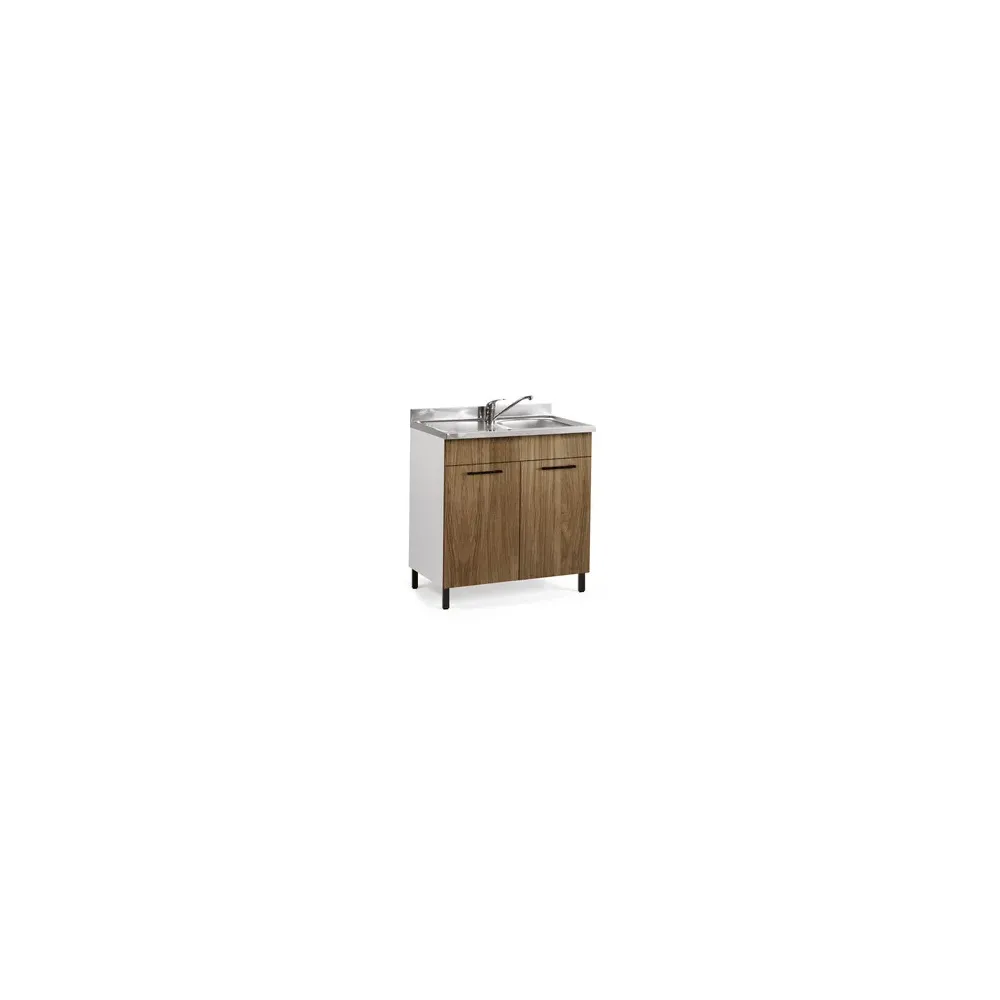 KIT CUCINA BASE 2 ANTE 80X50XH85 CM S/LAVELLO NOCE