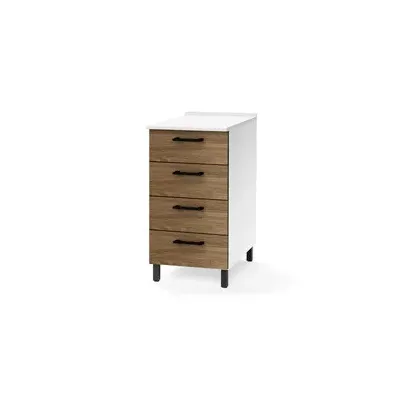 KIT CUCINA BASE 4 CASSETTI 40X50XH85 CM NOCE