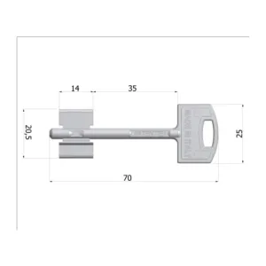 CHIAVE GREZZA SECURMAP14 GAMBO 35MM SECUREMME (10,0 PZ)