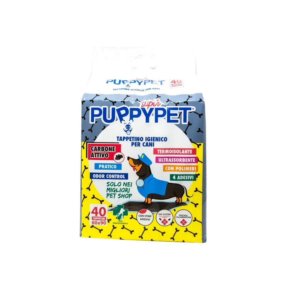 TAPPETINO PUPPY PET CM.60X90 CARBONI ATTIVI PZ.40