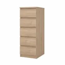 KIT CASSETTIERA NAIA 5 CASS 40X50X111CM ROVERE
