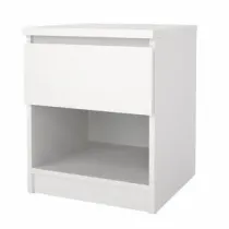 KIT COMODINO NAIA 1 CASS 40X40X49,5CM BIANCO