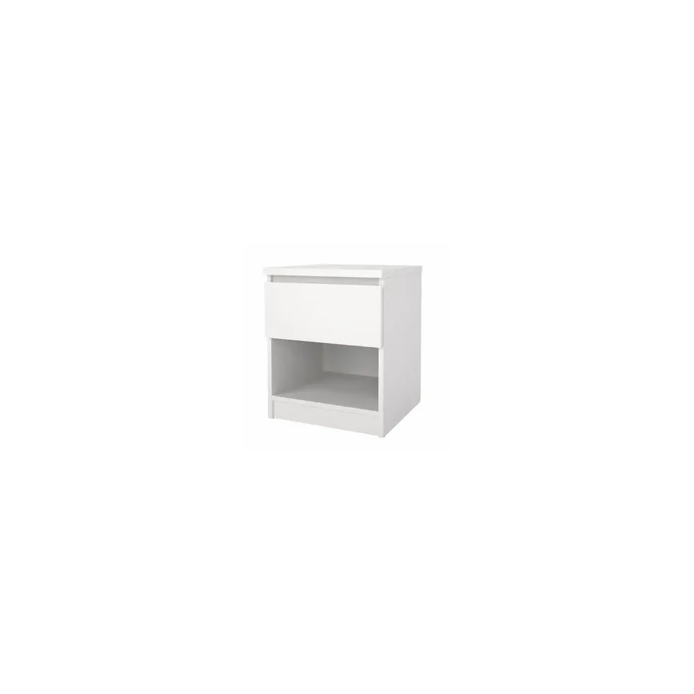KIT COMODINO NAIA 1 CASS 40X40X49,5CM BIANCO