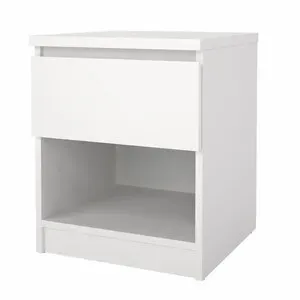 KIT COMODINO NAIA 1 CASS 40X40X49,5CM BIANCO