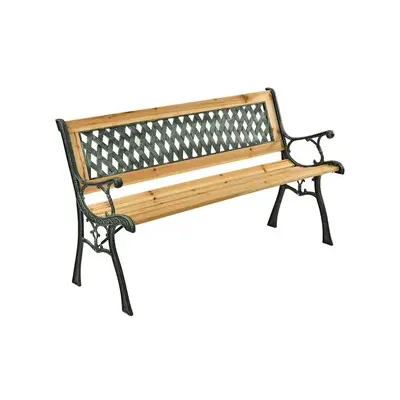 C PANCHINA VERDE RAME/LEGNO NATUR 126X51X73 ATTESA