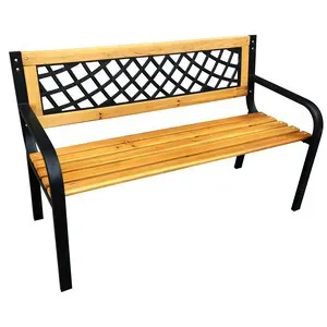 C PANCHINA NERO/LEGNO NATURALE 118X50X75 SOSTA
