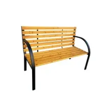 C PANCHINA NERO/LEGNO NATURALE 122X60X81 RITROVO