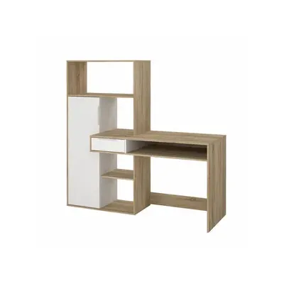 KIT SCRIVANIA FUNCTION PLUS C/LIBR 163X60X155CM BIA/QUE