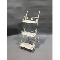 C FIORIERA C/RUO 3 RIP 54X34X78CM BIANCO ANT EPOQUE (2,0 CF)