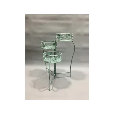 C FIORIERA 3 POSTI 44X46XH65CM VERDE SALVIA EPOQUE (2,0 PZ)