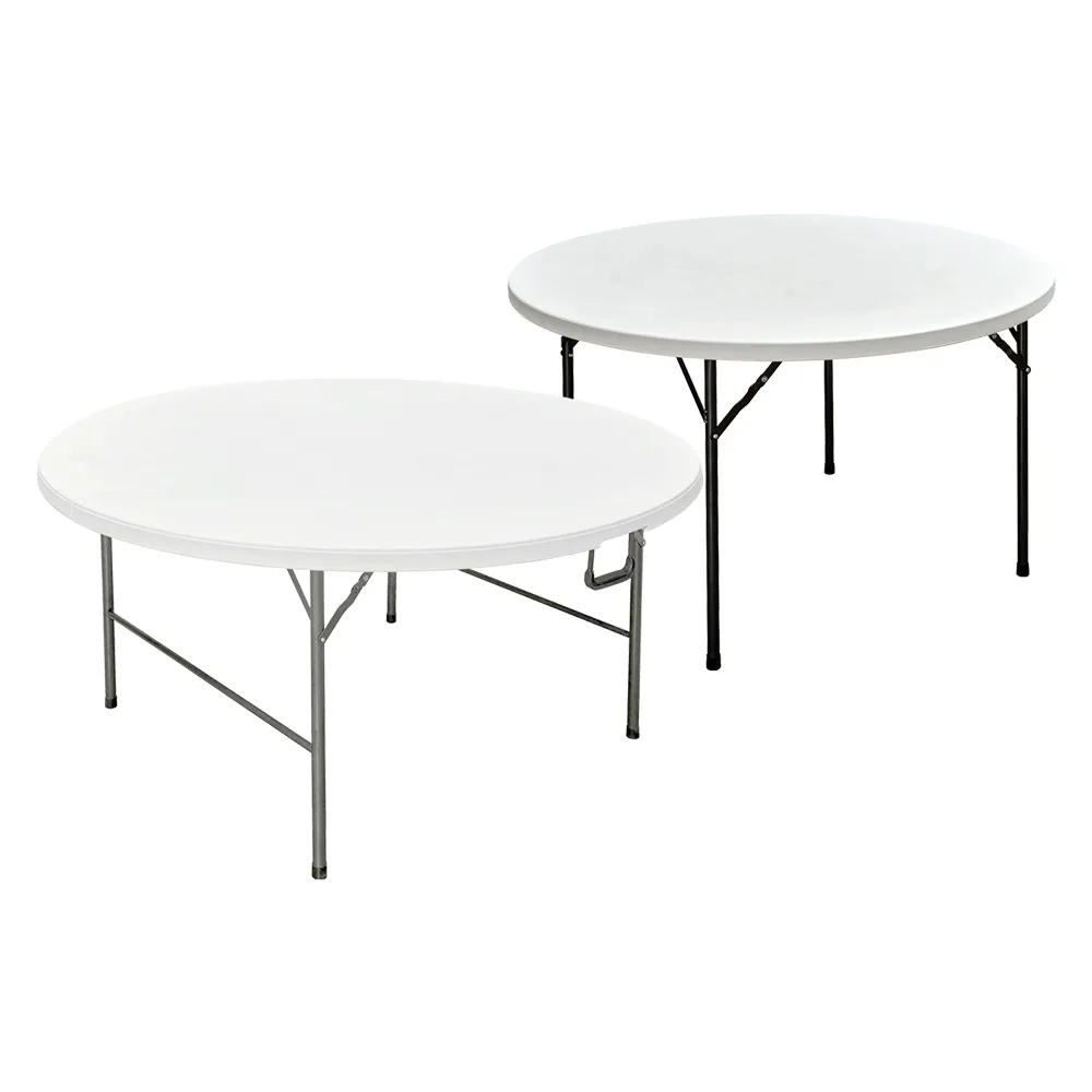 TAVOLO TONDO PIEGHEVOLE 'PARTY' Ø cm 120 x h. 74 - colore bianco