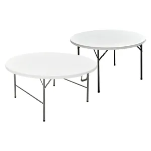 TAVOLO TONDO PIEGHEVOLE 'PARTY' Ø cm 120 x h. 74 - colore bianco