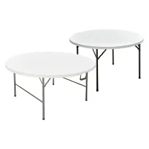 TAVOLO TONDO PIEGHEVOLE 'PARTY' Ø cm 160 x h. 74 - colore bianco